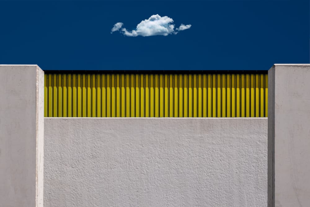 Modern Yellow Wall Cloud by Rolf Endermann — canvas wall art