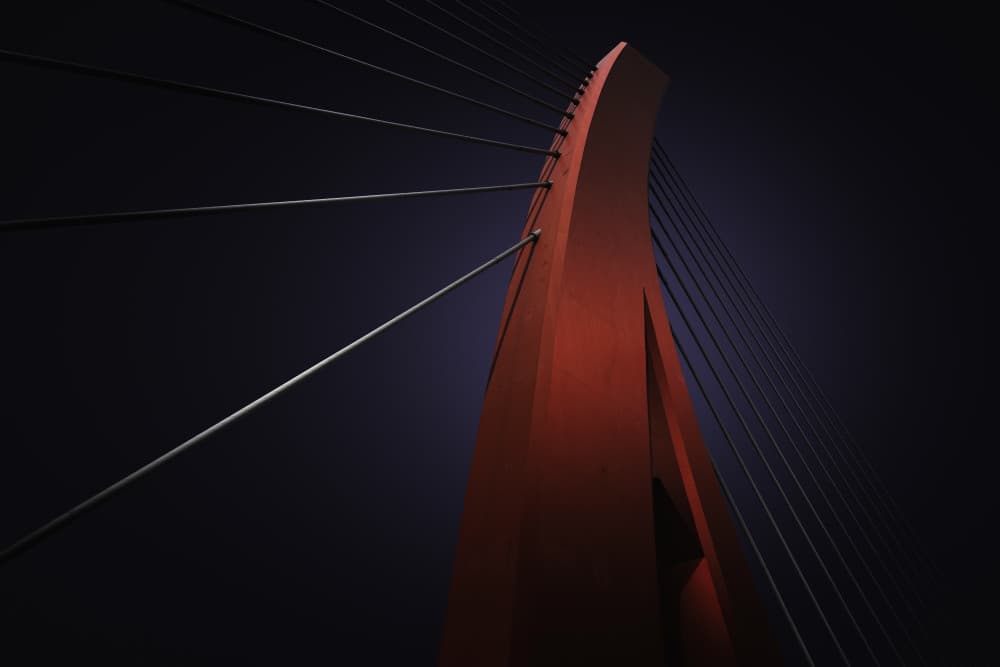Striking Red Pylon by Alvin Wang — canvas wall art