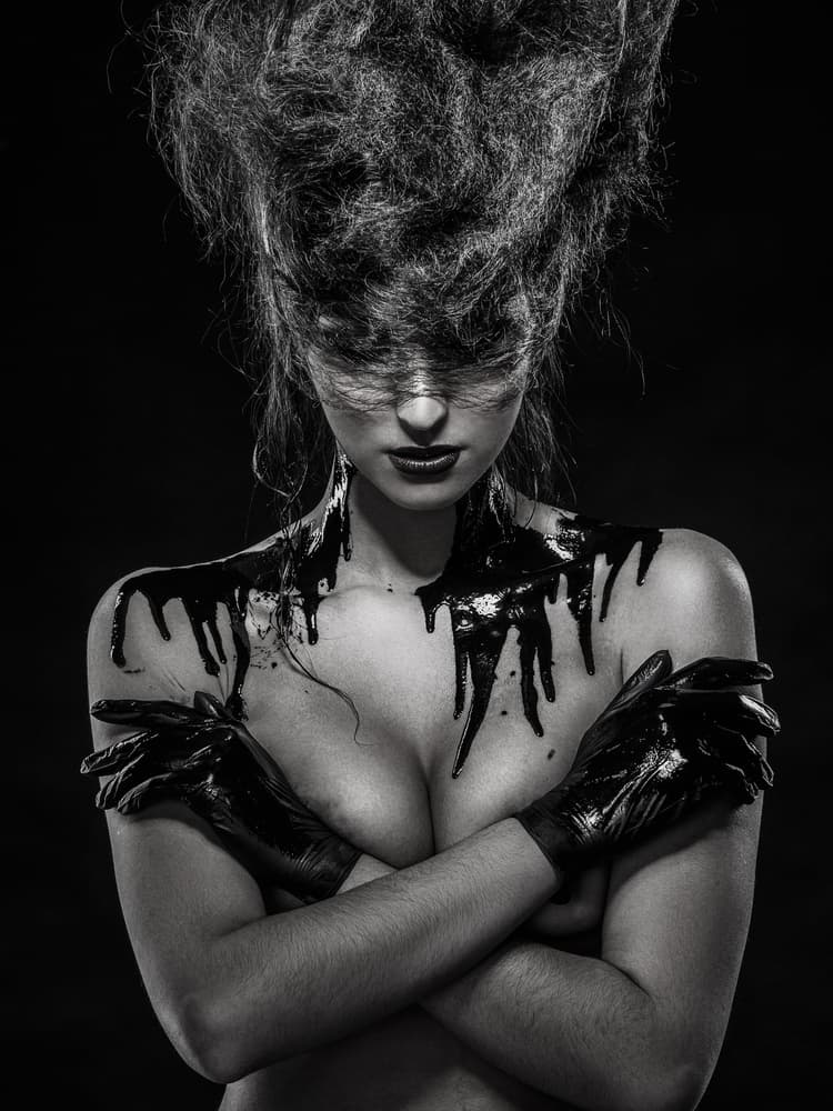Dark Liquid Beauty by Photographer — canvas wall art