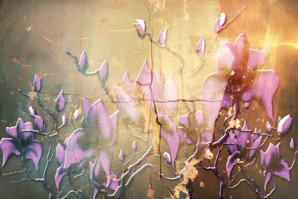 Golden Floral Glow by Rafal Kulik — canvas wall art