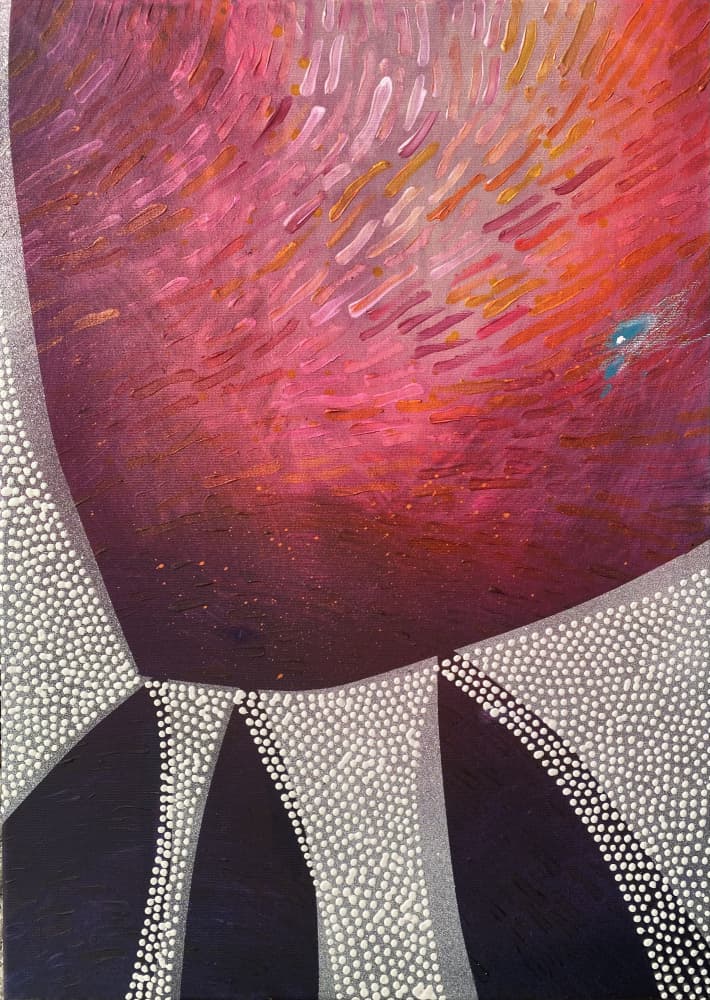 Dotted Cosmic Flow by SAN STARLING — canvas wall art