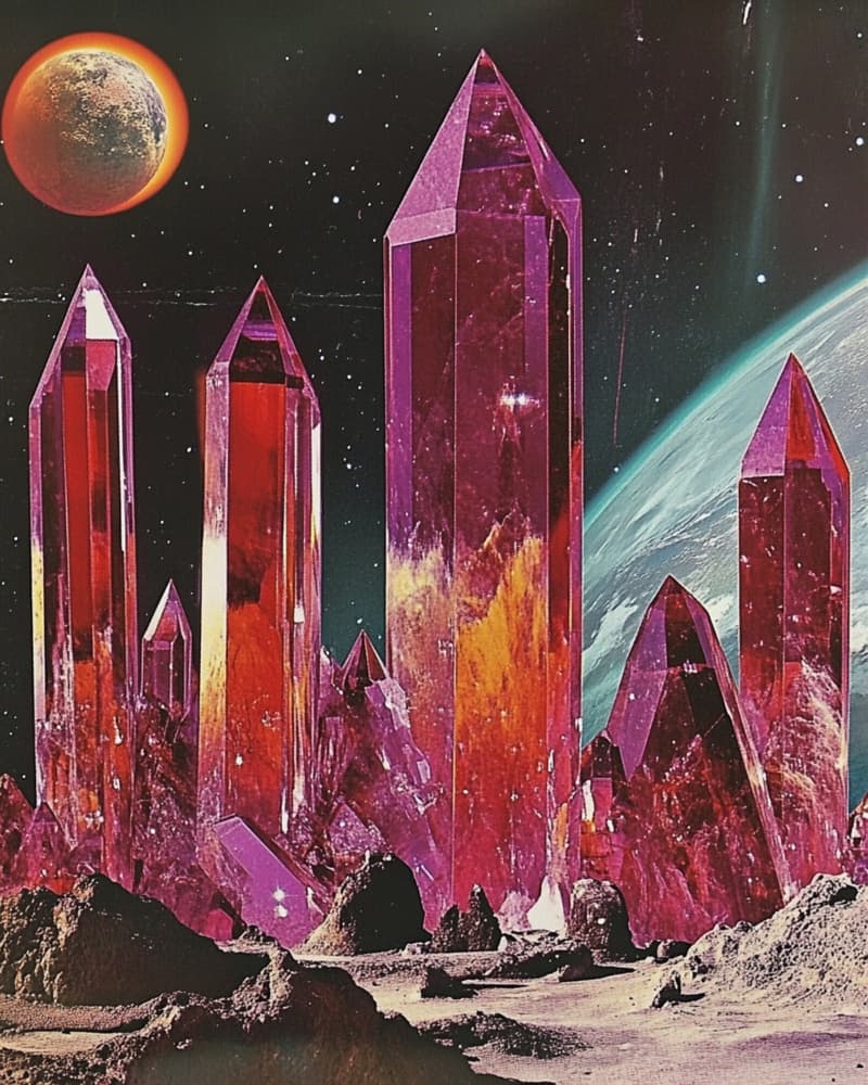 Crystal Planet Landscape by Samantha Hearn — canvas wall art