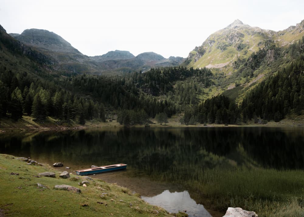 Peaceful Mountain Lake by Theodor Gerhamn — canvas wall art