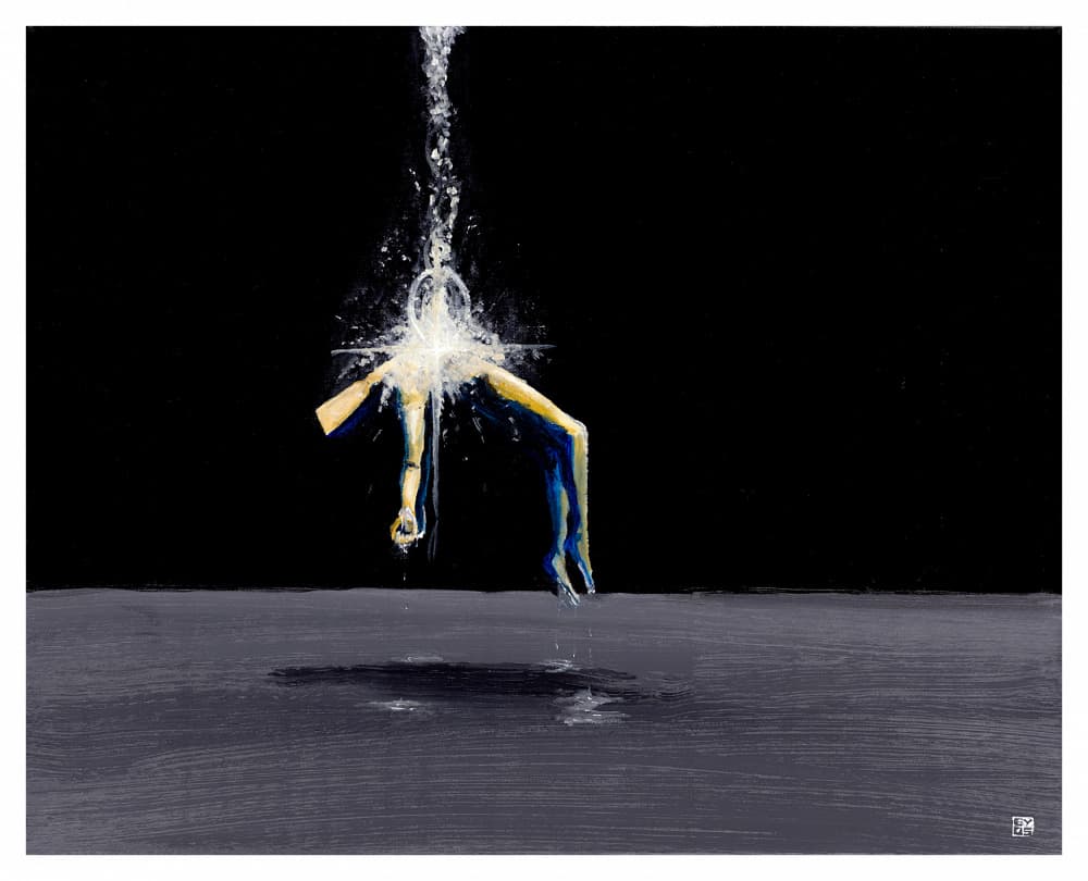 Abstract Figure Drenched by Ezekiel Y.D. Schmitt — canvas wall art