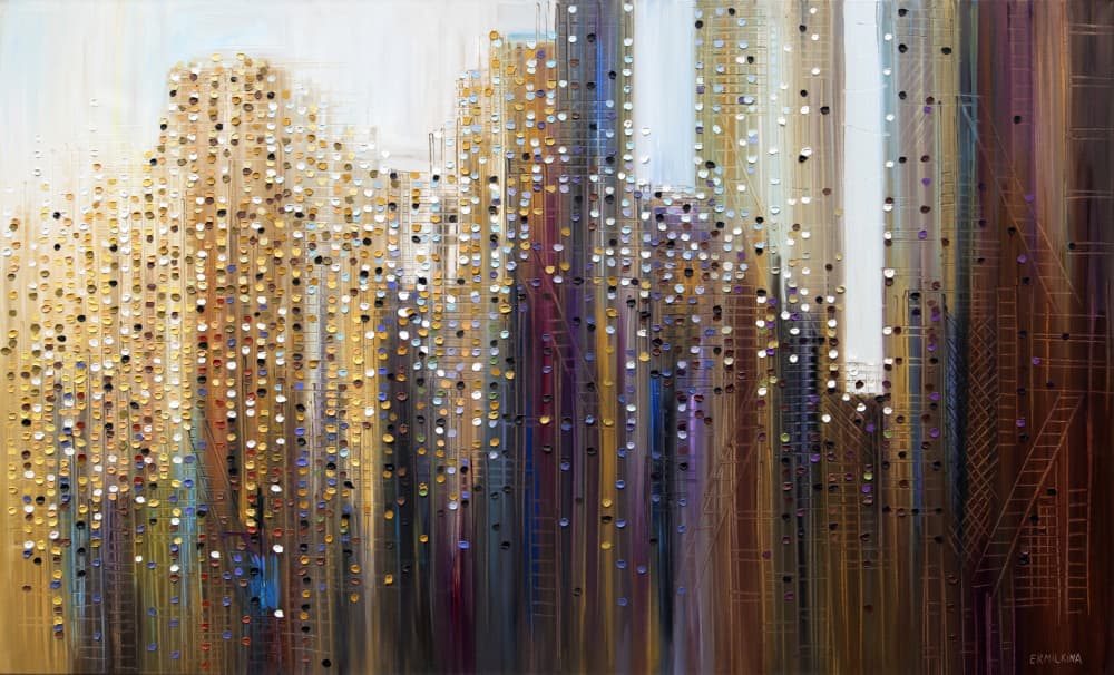 Abstract City Lights by Ekaterina Ermilkina — canvas wall art