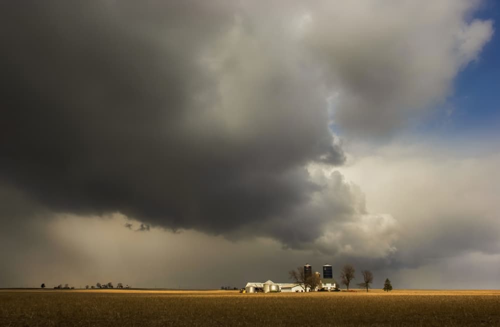 Farm Under Stormy Sky by Wei Liu — canvas wall art