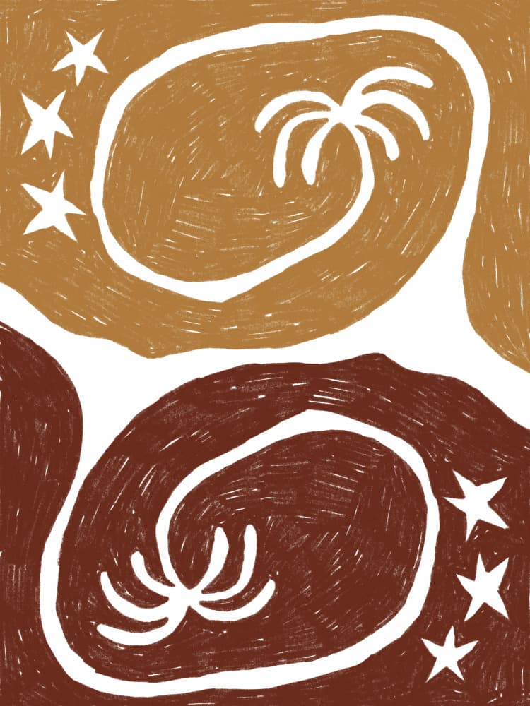 Tropical Starry Night by Shatha Al Dafai — canvas wall art