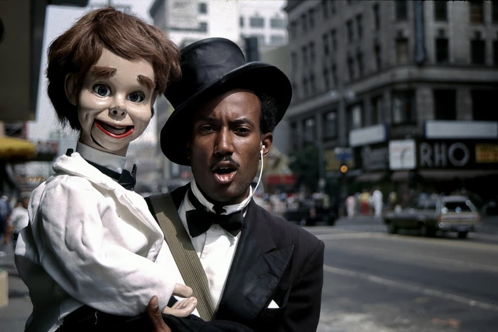 Dapper Ventriloquist Performance by Henk Langerak — canvas wall art