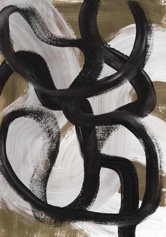 Abstract Brush Strokes 127X by Mareike Böhmer — canvas wall art
