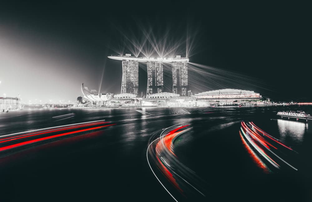 City Night Light Trails by Carmine Chiriacò — canvas wall art