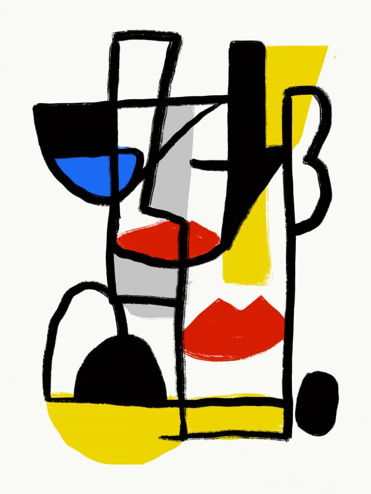 Modern Cubist Portrait by Little Dean — canvas wall art