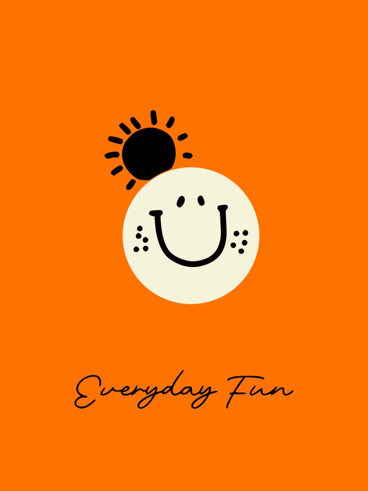 Happy Sun Smile by Annick — canvas wall art