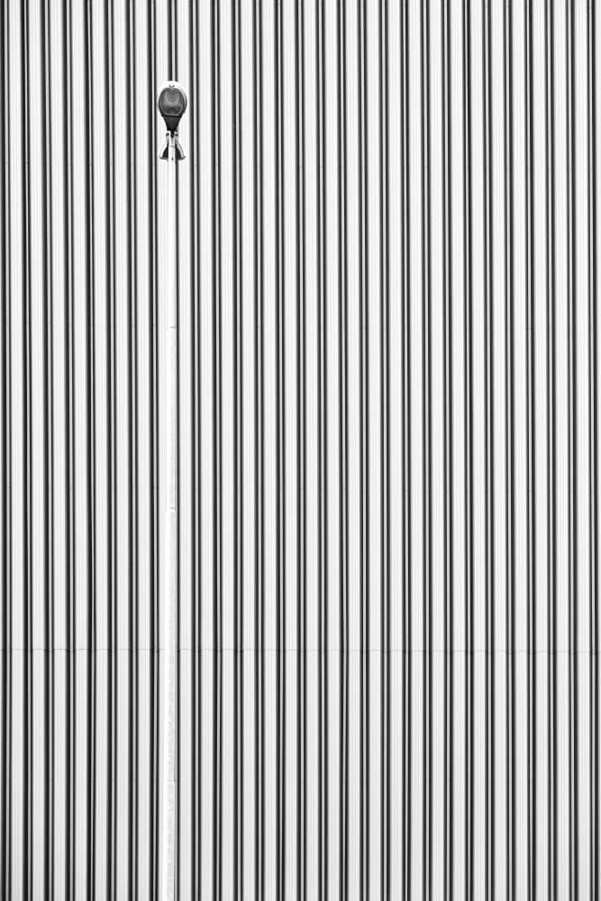 Stripes And Streetlight by Massimo Alloi — canvas wall art