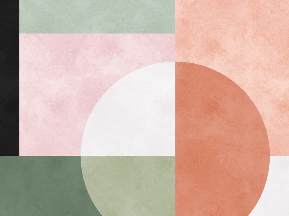 Geometric Color Blocks by Vitor Costa — canvas wall art