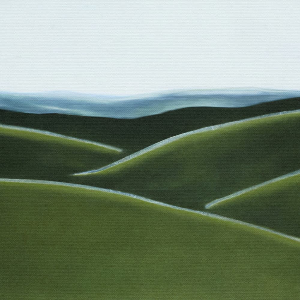 Serene Green Hills by The Printable Studio — canvas wall art
