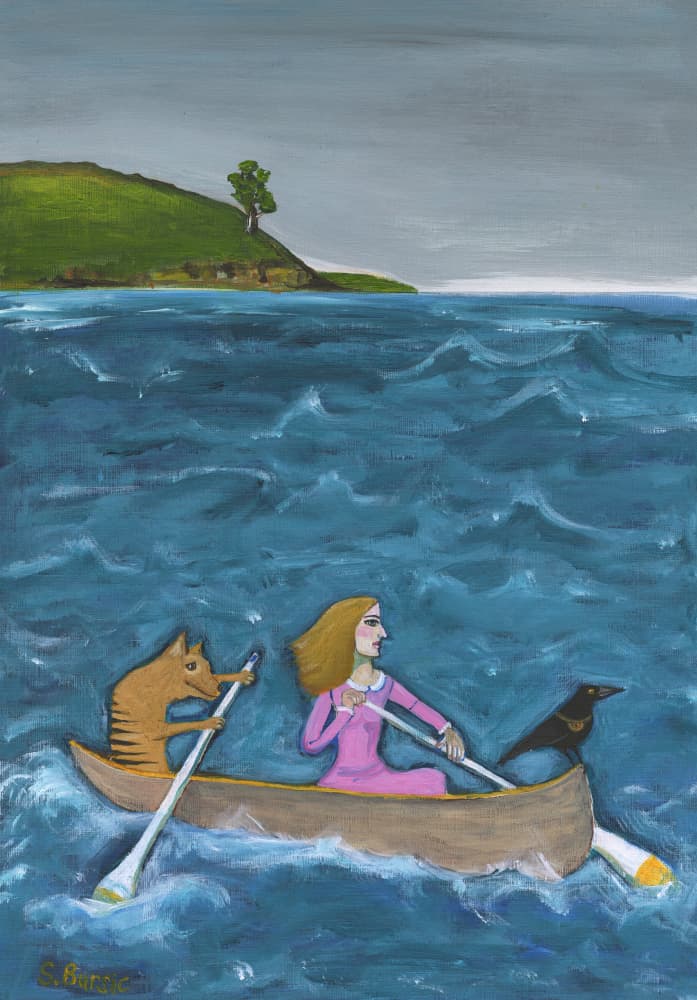Mysterious Boat Journey by Sharyn Bursic — canvas wall art