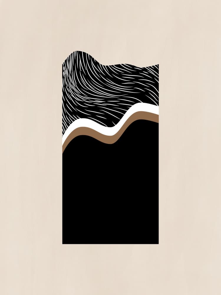 Modern Earthy Waves by Elena Ristova — canvas wall art