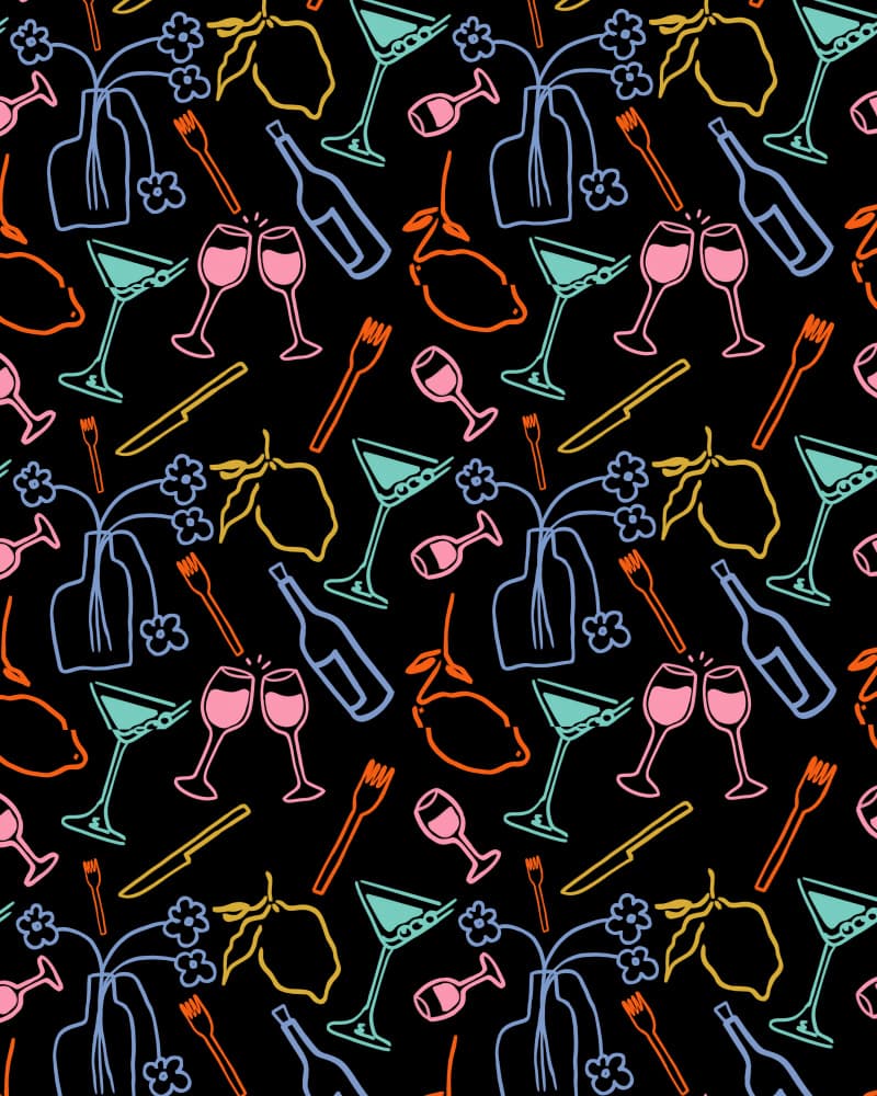 Colorful Cocktail Party by Kintsugi99 — canvas wall art