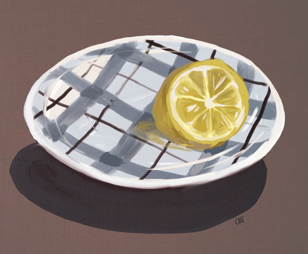Lemon Still Life by Charlotte Trudgett — canvas wall art