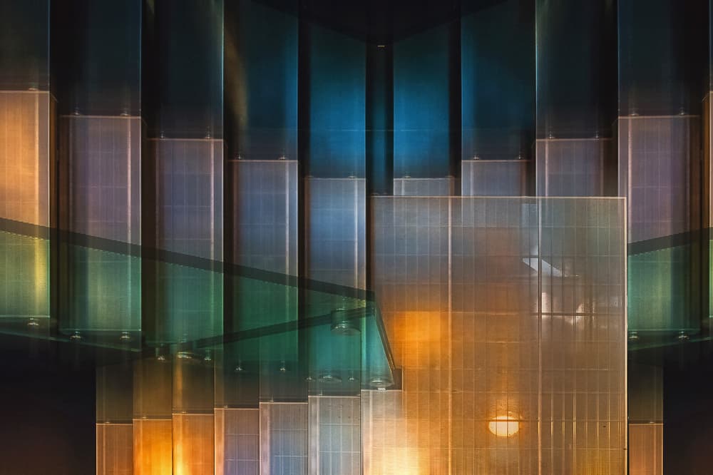 Vibrant Geometric Glass by Henk van Maastricht — canvas wall art