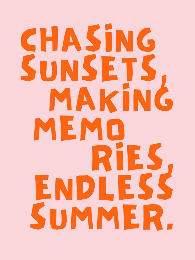 Chasing Sunsets Endless Summer by Ohkimiko — canvas wall art