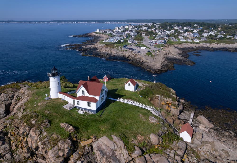 Nubble Lighthouse Coast by Ed Esposito — canvas wall art