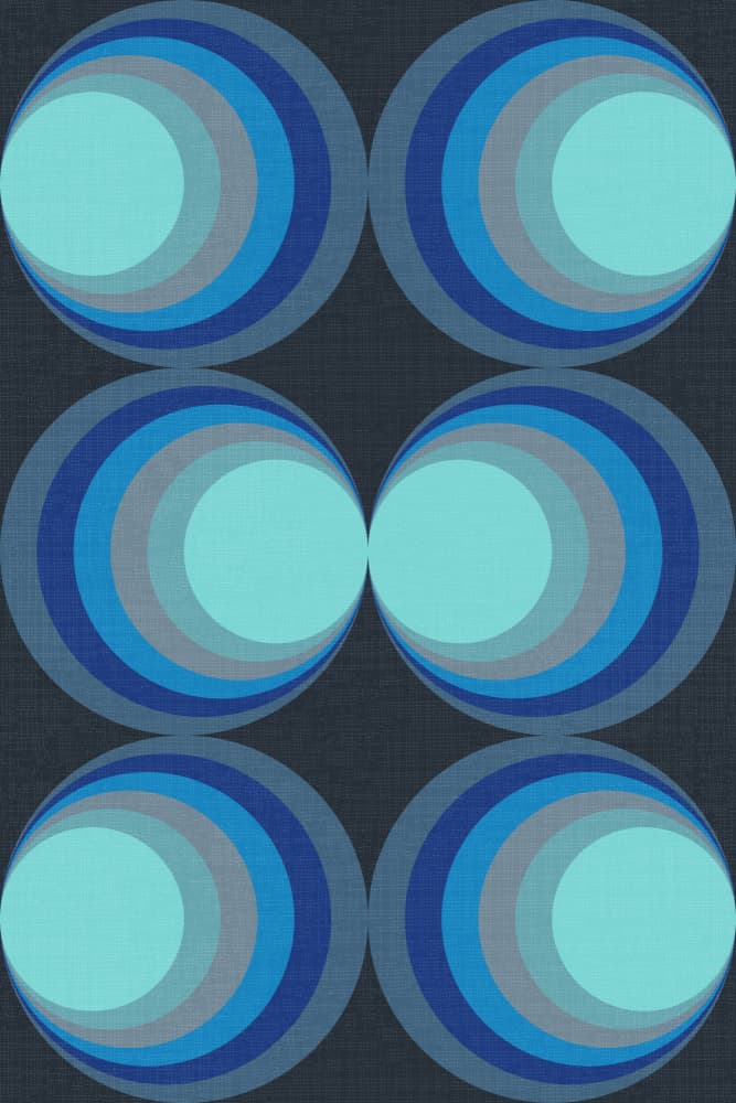 Concentric Blue Circles by Alexandra Weise — canvas wall art