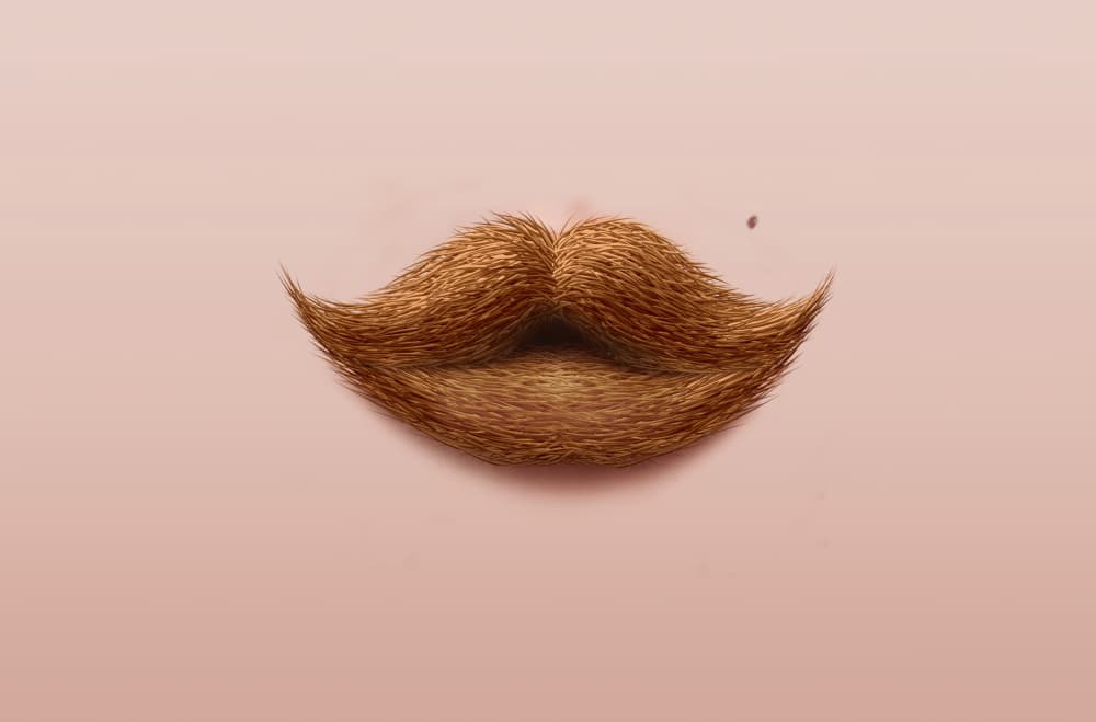 Ginger Mustache Lips by Artem Pozdniakov — canvas wall art