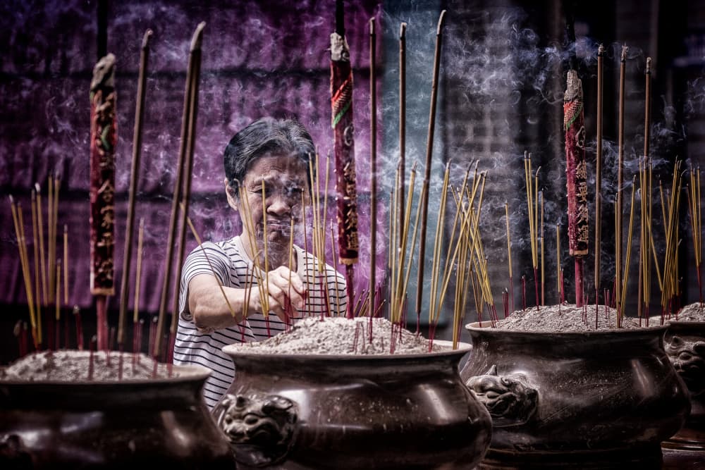 Temple Incense Ritual by Pavol Stranak — canvas wall art