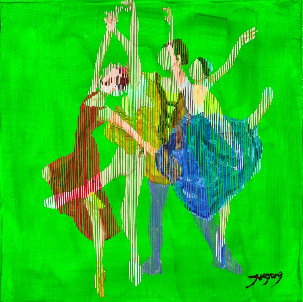 Vibrant Ballet Dancers by Jukyong Park — canvas wall art