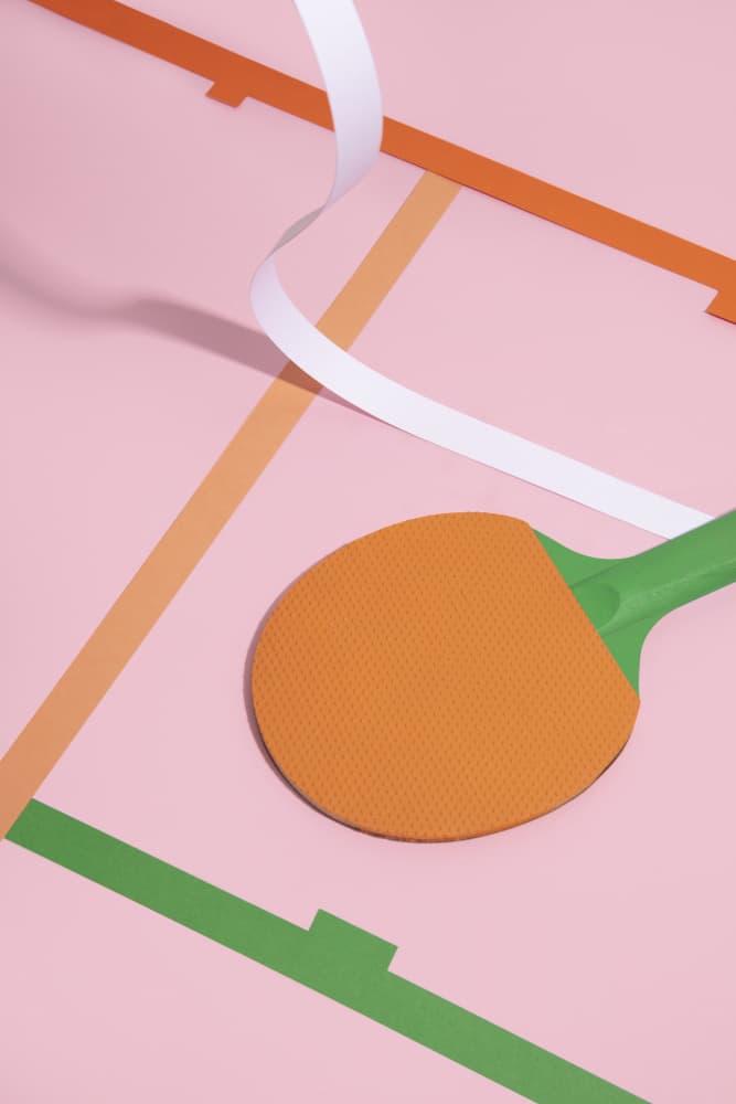 Playful Ping Pong Paddle by Julia Ramiro — canvas wall art
