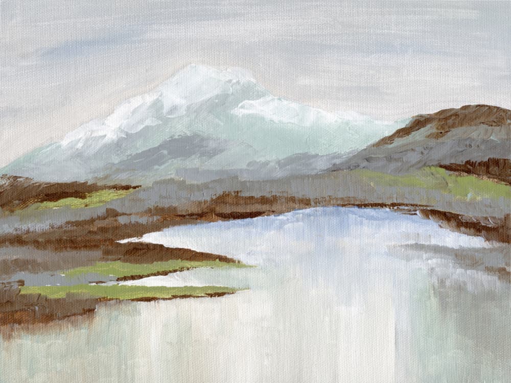 Serene Mountain Lake by Nikita Jariwala — canvas wall art