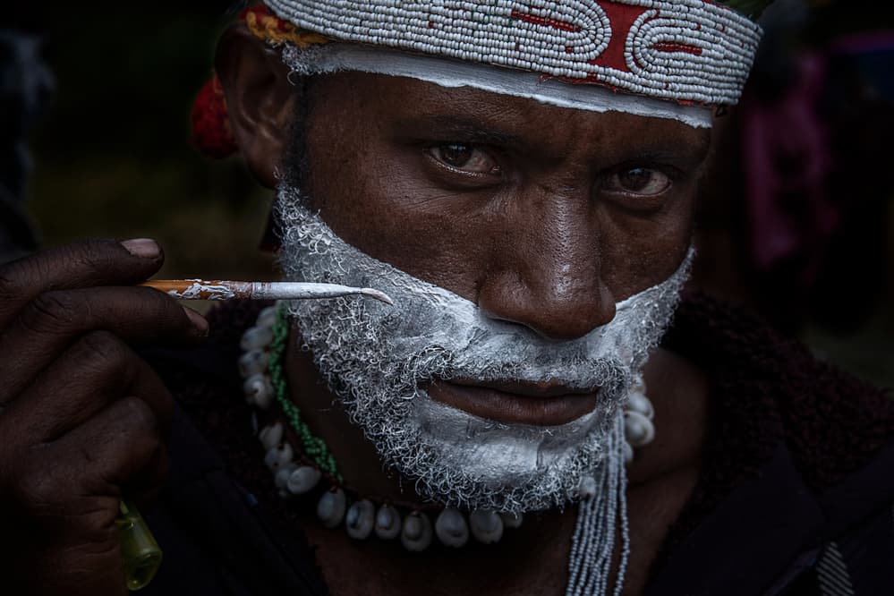 Indigenous Face Adornment by Joxe Inazio Kuesta Garmendia — canvas wall art