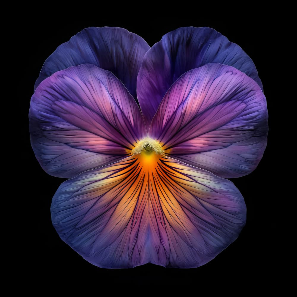 Vibrant Pansy Bloom by Bilge Paksoylu — canvas wall art
