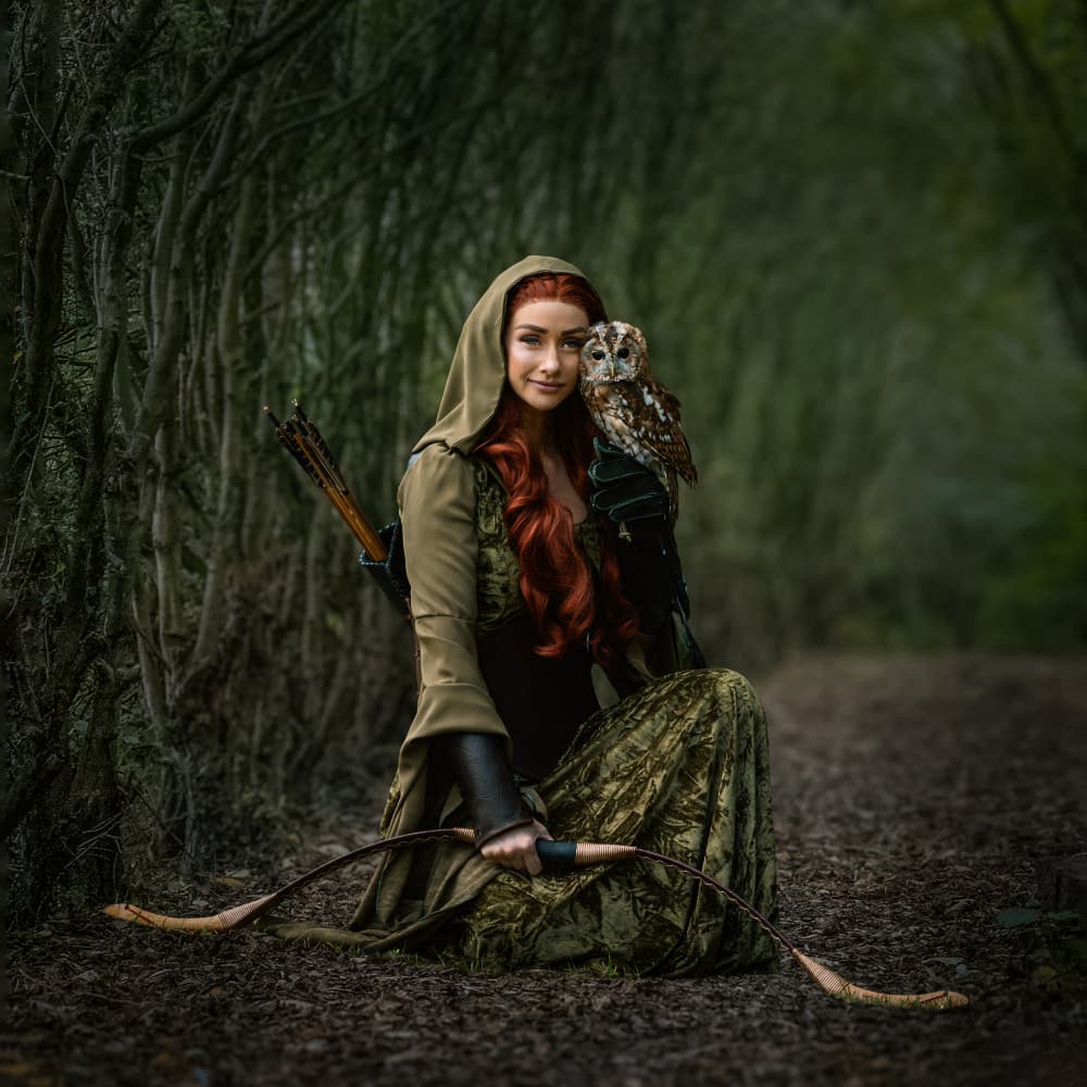 Fantasy Archer with Owl by David Bennion — canvas wall art