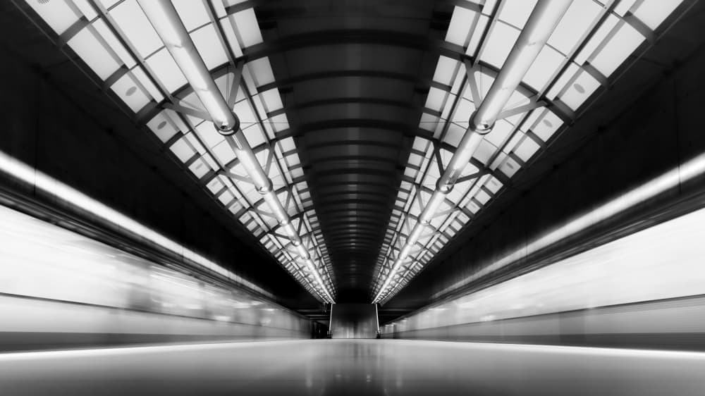 Dynamic Subway Tunnel by Andy Dauer — canvas wall art