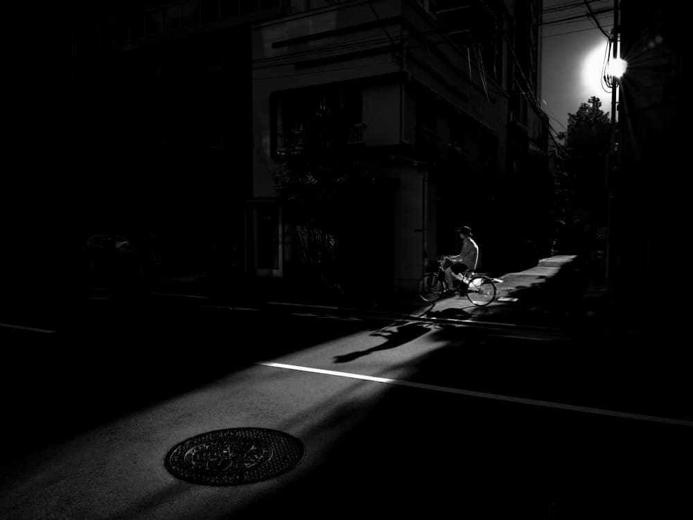 Urban Night Rider by Kenichiro Tsukada — canvas wall art