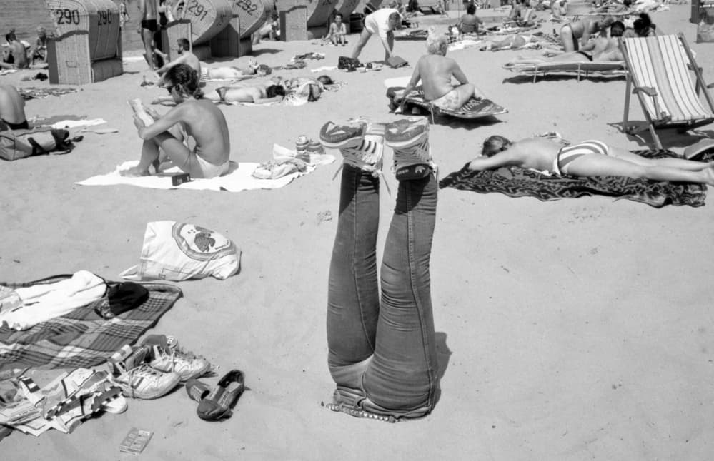 Summer Beach Legs Up by Dieter Matthes — canvas wall art
