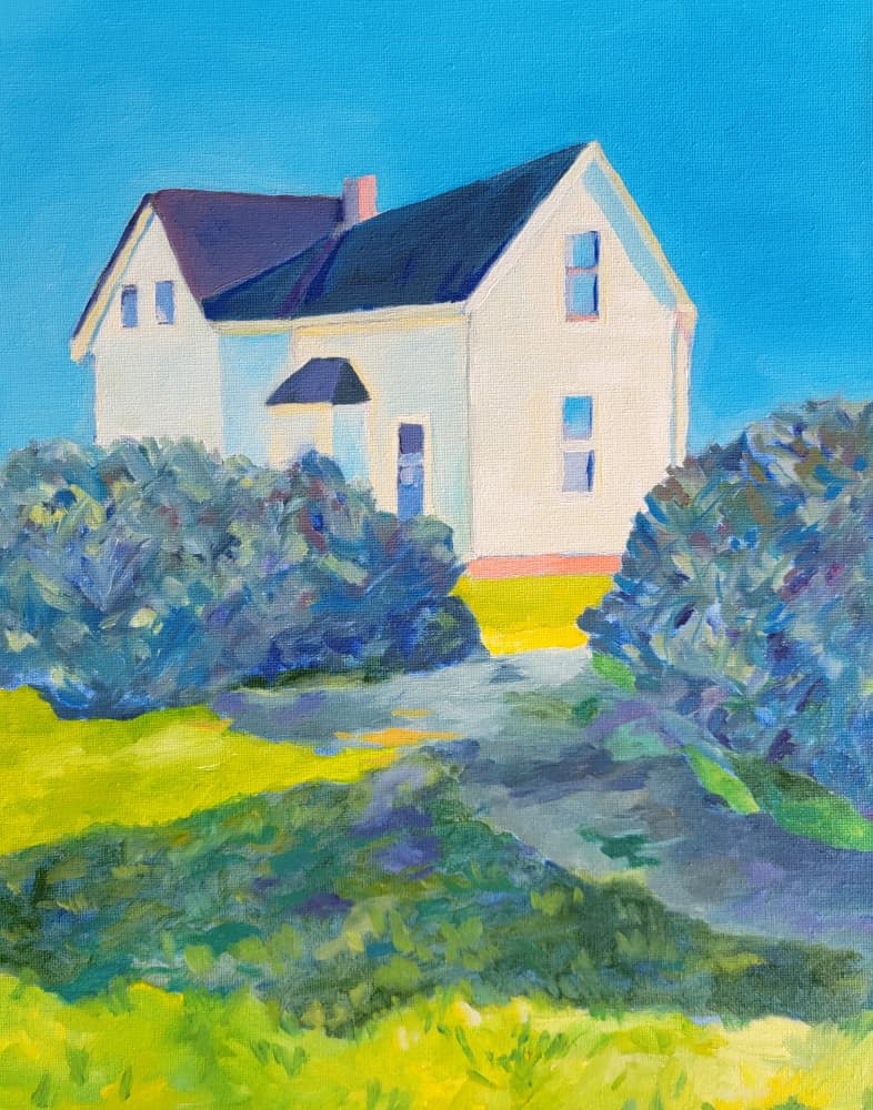 Sunny Country House by Claire Whitehead — canvas wall art