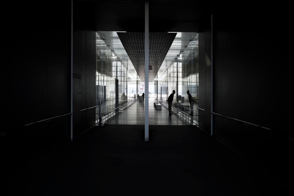 Architectural Light Tunnel by Tomoshi Hara — canvas wall art