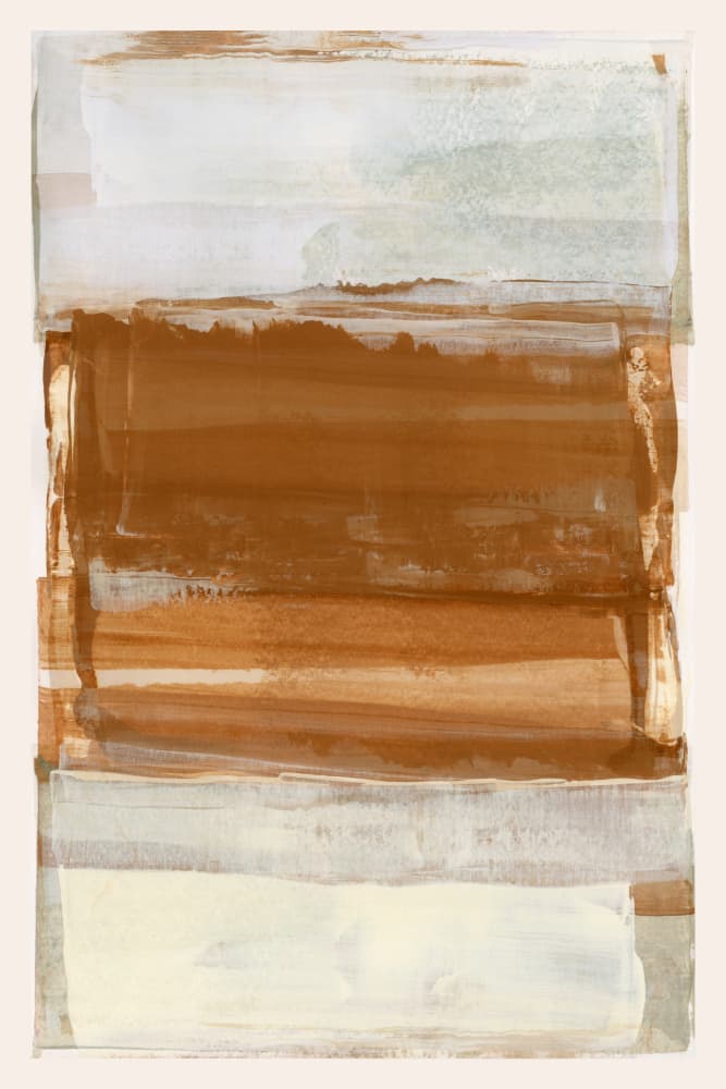 Terracotta Horizon Abstract by cartissi — canvas wall art