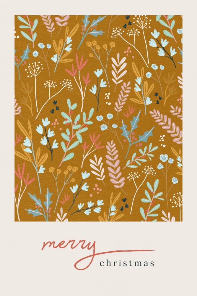 Merry Christmas Bronze by Goed Blauw — canvas wall art