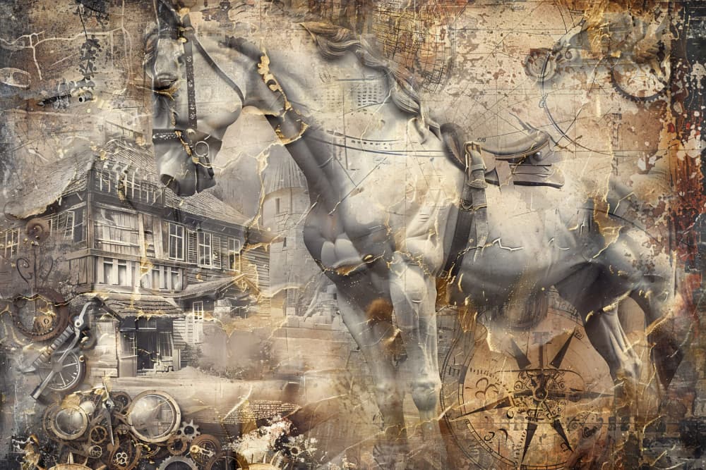 Steampunk Horse Journey by Rafal Kulik — canvas wall art