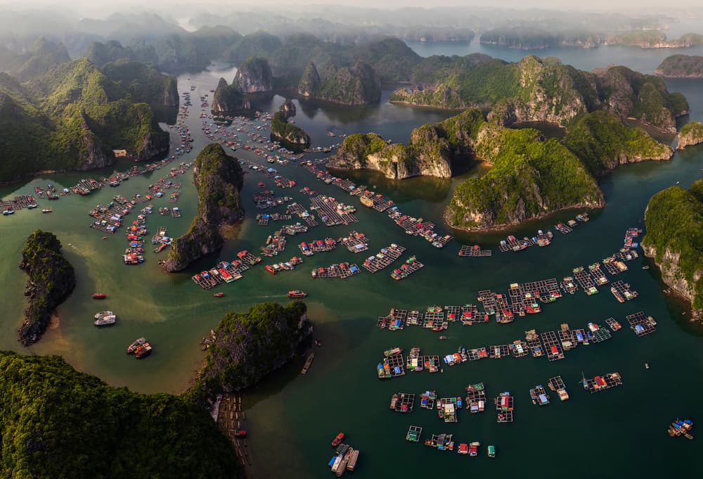 Tranquil Floating Village by Phat Dao Tan — canvas wall art