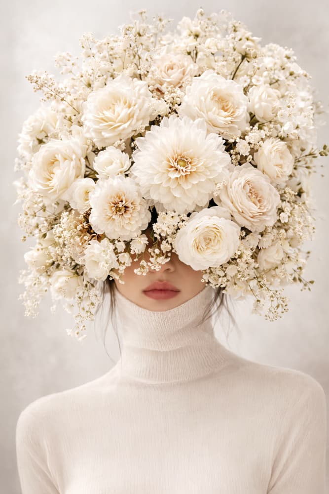 Elegant Floral Bloom by Annika Persson — canvas wall art