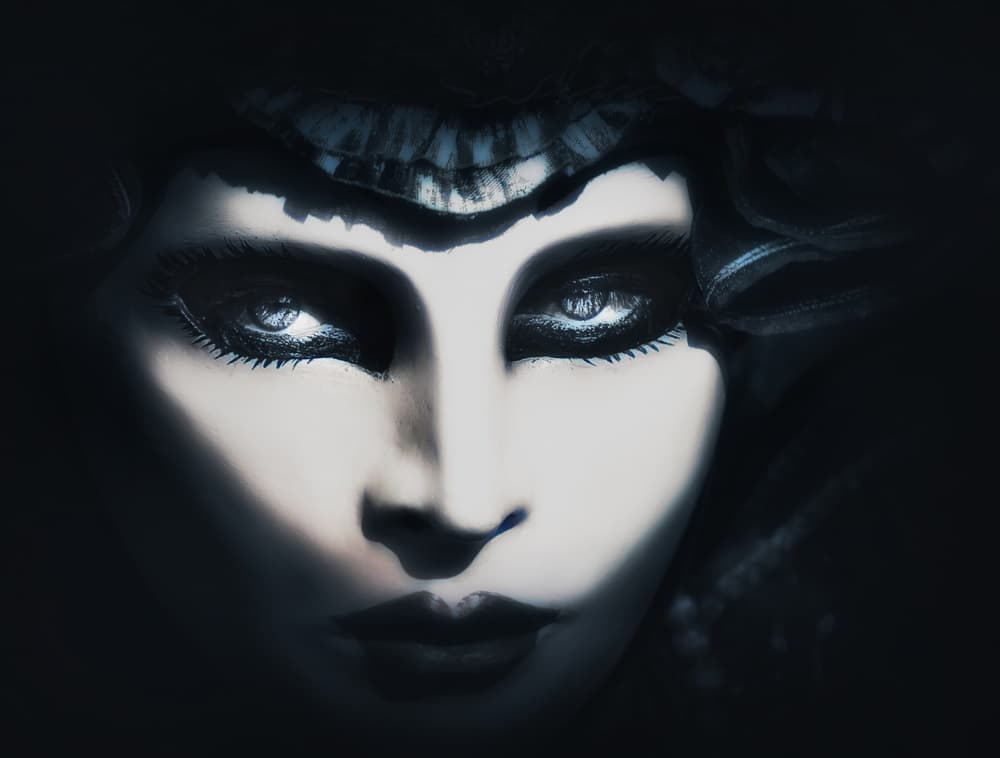 Intense Female Gaze by Nora De Angelli — canvas wall art