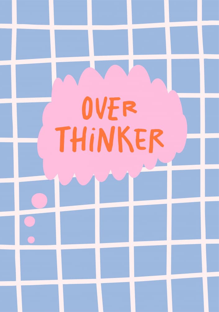 Over Thinker Thought Bubble by Sudevi Sen — canvas wall art