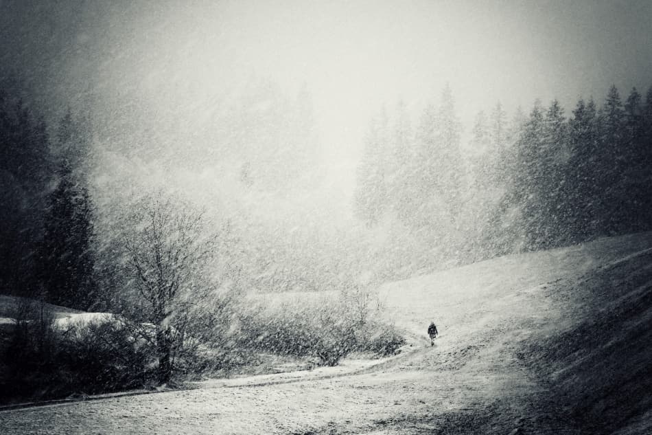Misty Winter Walk by ArtFiction (Andre Gehrmann) — canvas wall art