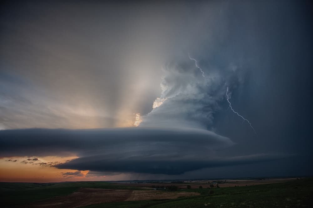 Electric Sunset Storm by Alexander Fisher — canvas wall art