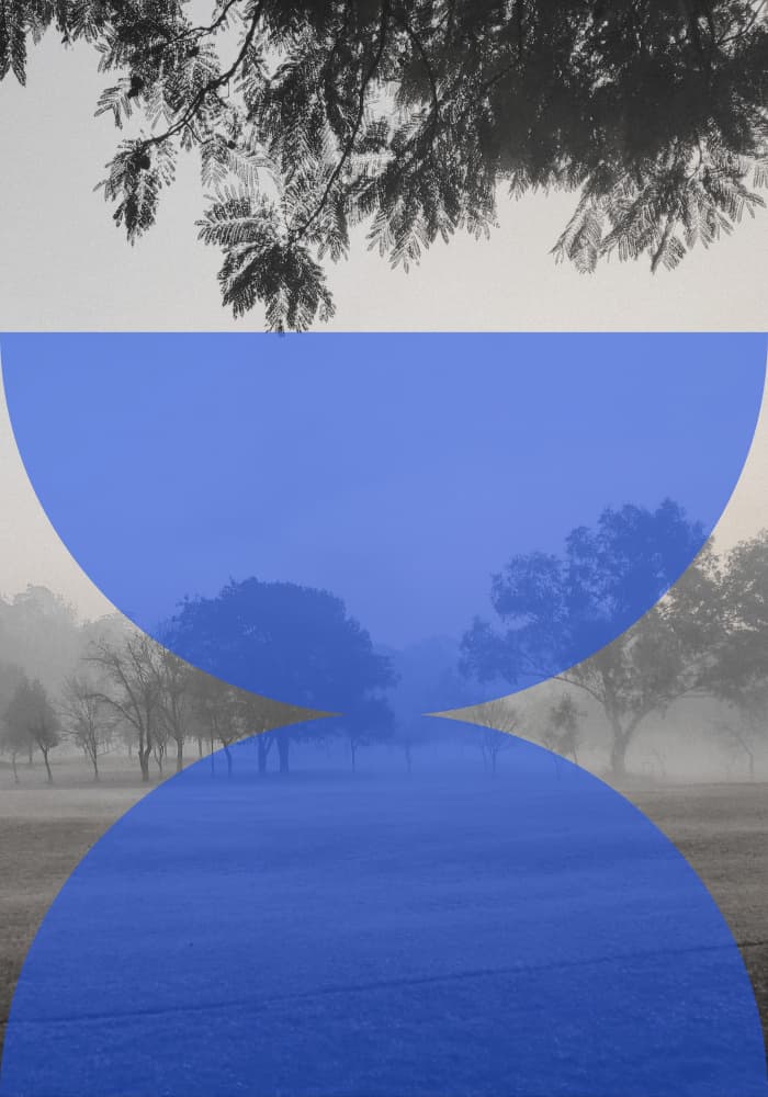 Misty Blue Horizon by Athene Fritsch — canvas wall art